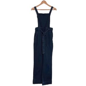 Universal Thread Womans Dark Wash Belted Denim Overalls